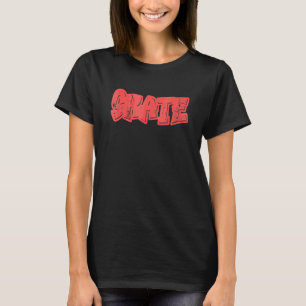 Camiseta Gráfica de Graffiti de Patineta Chico Genial Retro