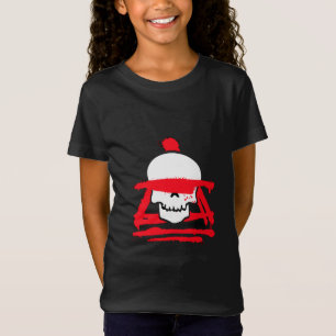 Camiseta gráfica de guerrera de cráneo para niñas