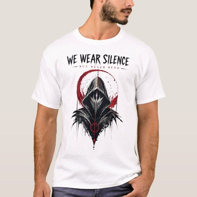 Camiseta gráfica de guerrero encapuchado de fantas (Anverso)