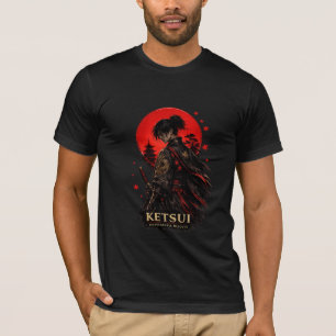 Camiseta gráfica de guerrero samurái japonés KETSU