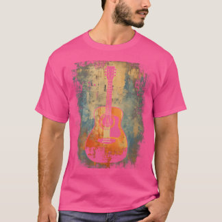 Camiseta Gráfica de guitarra acústica alterada por guitarra