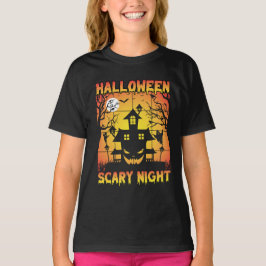 Camiseta Gráfica de Halloween con calabaza engullida