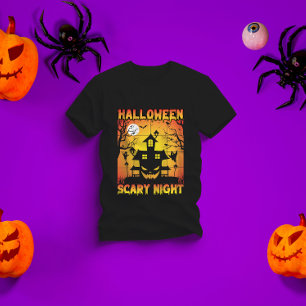 Camiseta Gráfica de Halloween con calabaza engullida