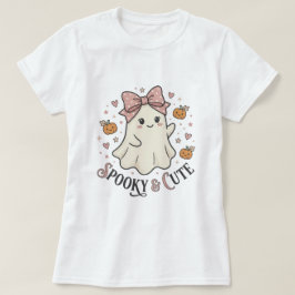 Camiseta gráfica de Halloween con lazo de fantasma