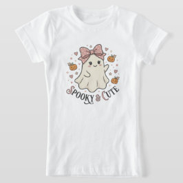 Camiseta gráfica de Halloween con lazo de fantasma