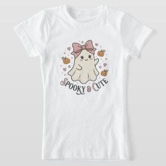Camiseta gráfica de Halloween con lazo de fantasma