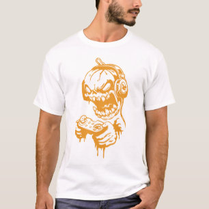 Camiseta gráfica de Halloween de calabaza de juego