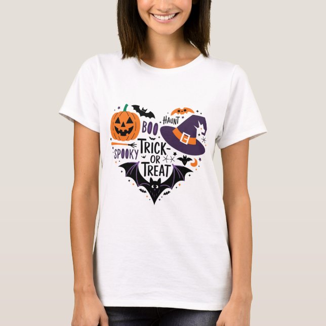 Camiseta gráfica de Halloween o camiseta de Treat (Anverso)