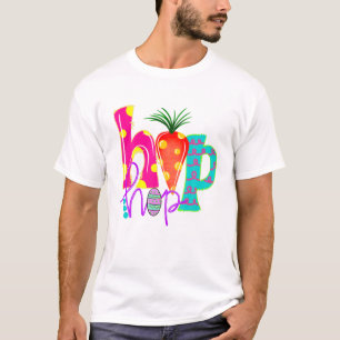 Camiseta Gráfica de Hip Hop Easter Bunny Carrot Eggs