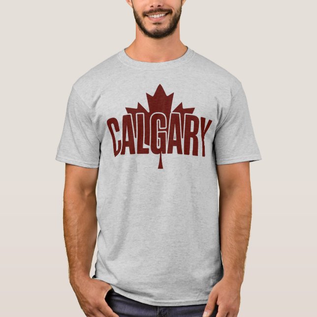 Camiseta gráfica de hoja de arce de Calgary – AB (Anverso)