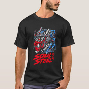 Camiseta gráfica de hombre Cyber Samurai Tiger Sou