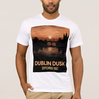 Camiseta gráfica de hombre Dublin Dusk Irlanda Tee
