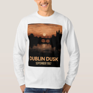 Camiseta gráfica de hombre Dublin Dusk Irlanda Tee