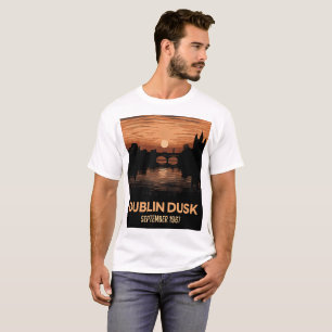 Camiseta gráfica de hombre Dublin Dusk Irlanda Tee