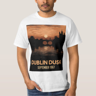Camiseta gráfica de hombre Dublin Dusk Irlanda Tee