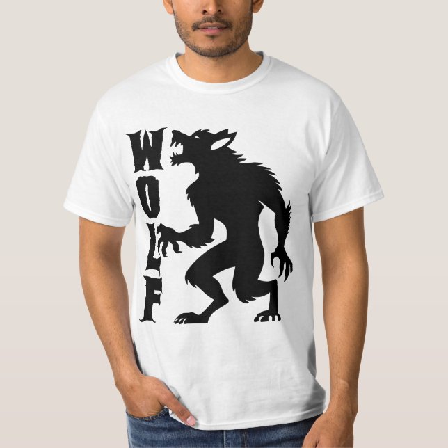 Camiseta gráfica de hombre lobo (Anverso)
