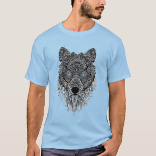 Camiseta gráfica de hombre lobo Ropa informal de c