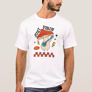 Camiseta gráfica de hongos relajantes Just Vibin