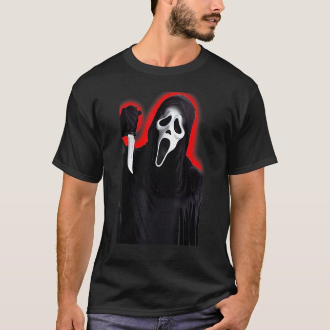 Camiseta Gráfica de horror de Scream Ghostface (Anverso)