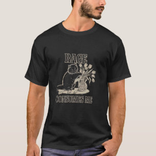 Camiseta gráfica de humor de gato La rabia me cons