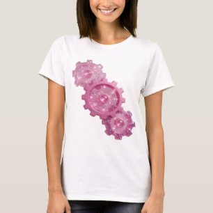 Camiseta gráfica de ICONOS DE ENGRANAJE ROSA Catch