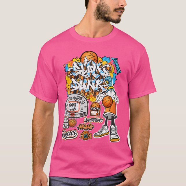 Camiseta Gráfica de Ilustracion al estilo del graffiti de b (Anverso)