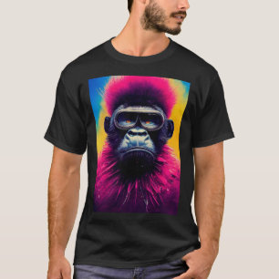 Camiseta Gráfica de Ilustracion de gorila colorida de Guay 