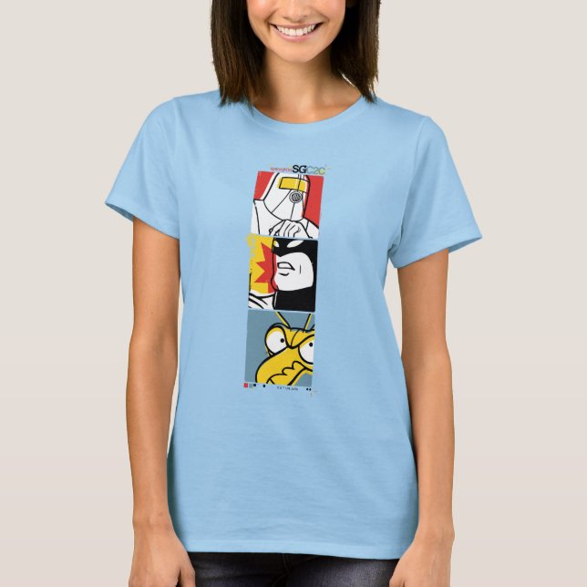 Camiseta Gráfica de impresión de prueba de onda de contrast (Anverso)