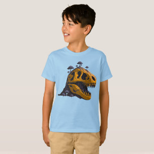 Camiseta gráfica de isla de cráneo de Dino