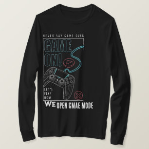 Camiseta gráfica de jugador de arte lineal moderno