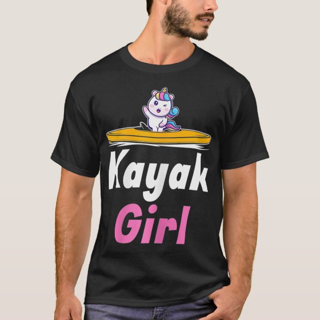 Camiseta Gráfica De Kayak De Unicorn En Guay Para Kayak Lov (Anverso)