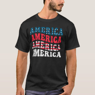 Camiseta Gráfica de la bandera de Estados Unidos graciosa 4