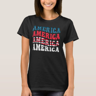 Camiseta Gráfica de la bandera de Estados Unidos graciosa 4