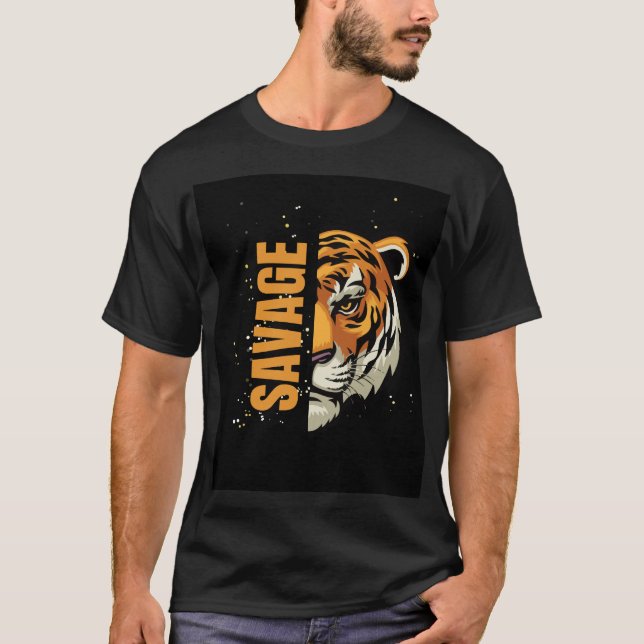 Camiseta gráfica de la cara del tigre (Anverso)