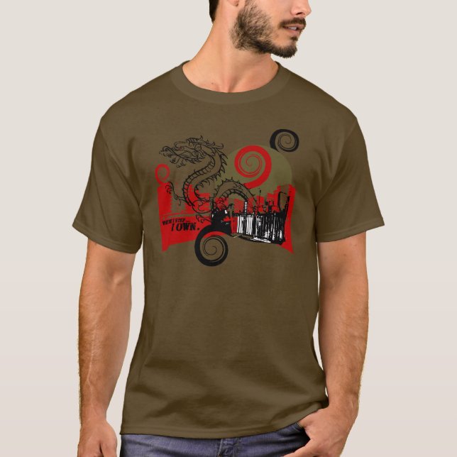 Camiseta gráfica de la ciudad del dragón (Anverso)