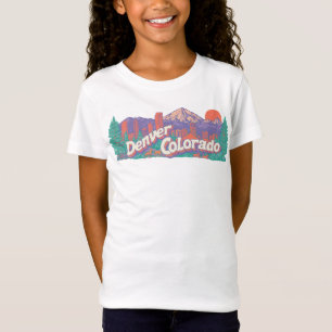 Camiseta Gráfica de la ciudad montañosa de Denver Colorado