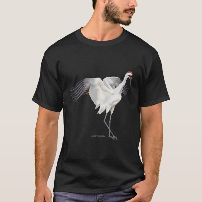 Camiseta Gráfica de la grúa de la incubación de aves silves (Anverso)