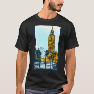 Camiseta gráfica de la icónica torre Big Ben de Lo