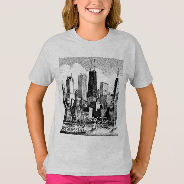 Camiseta gráfica de la línea aérea de Chicago (Anverso)