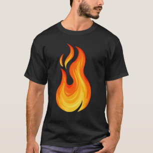 Camiseta Gráfica de la llama de fuego de la llama de fuego 