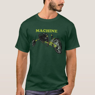 Camiseta gráfica de la máquina verde