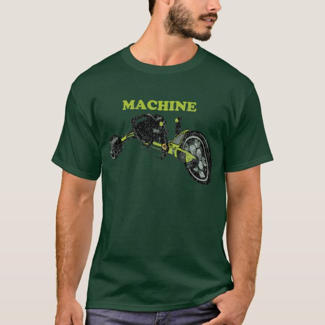 Camiseta gráfica de la máquina verde (Anverso)