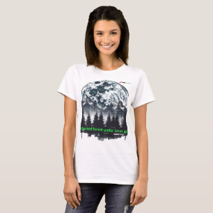 Camiseta gráfica de la naturaleza con luna llena d