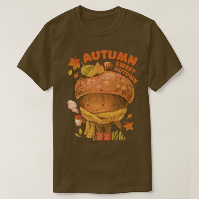 Camiseta Gráfica de la temporada otoño de maíz dulce de oto (Diseño del anverso)