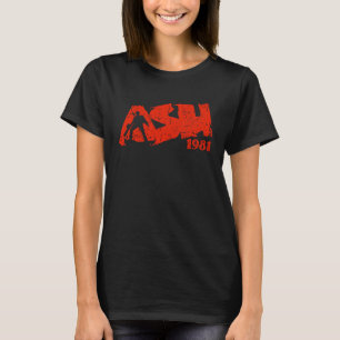 Camiseta Gráfica de la vendimia de Ash Death 1981 Nerd Geek