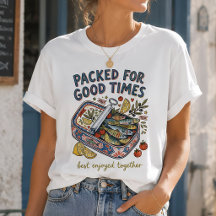 Camiseta gráfica de lata de sardina Packed for Goo