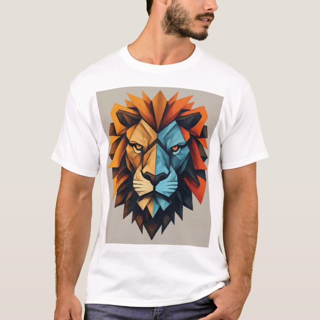 Camiseta gráfica de león majestuosa (Anverso)