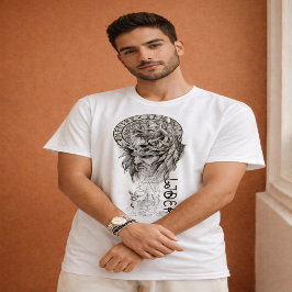 Camiseta gráfica de león mandala espiritual