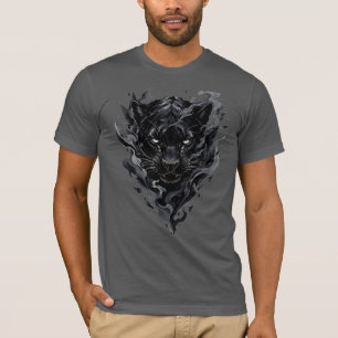 Camiseta gráfica de leopardo negro