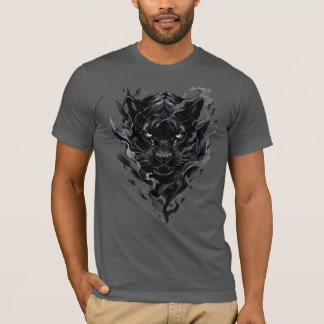 Camiseta gráfica de leopardo negro